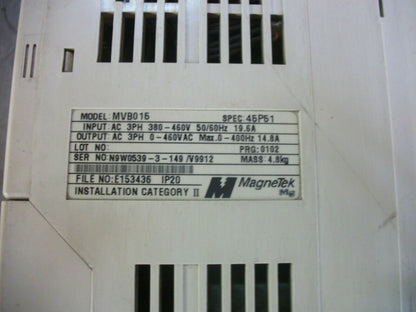 MAGNETEK GPD 315 AC DRIVE MVB015 460VOLT 3PH 14.8AMP