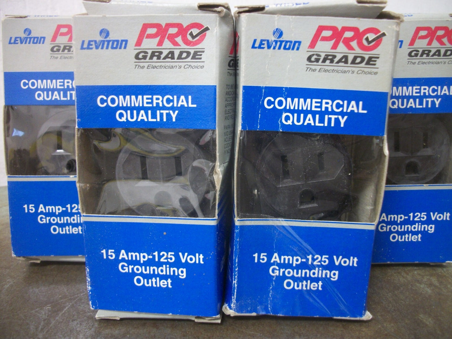 LEVITON LOT OF 6 PRO GRADE BROWN SINGLE RECEPTACLES 5015-SP 15A 125V 2P 3W GRND
