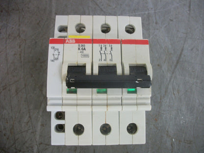ABB MINI CIRCUIT BREAKER S283K6A 6AMP 480VOLT 3POLE