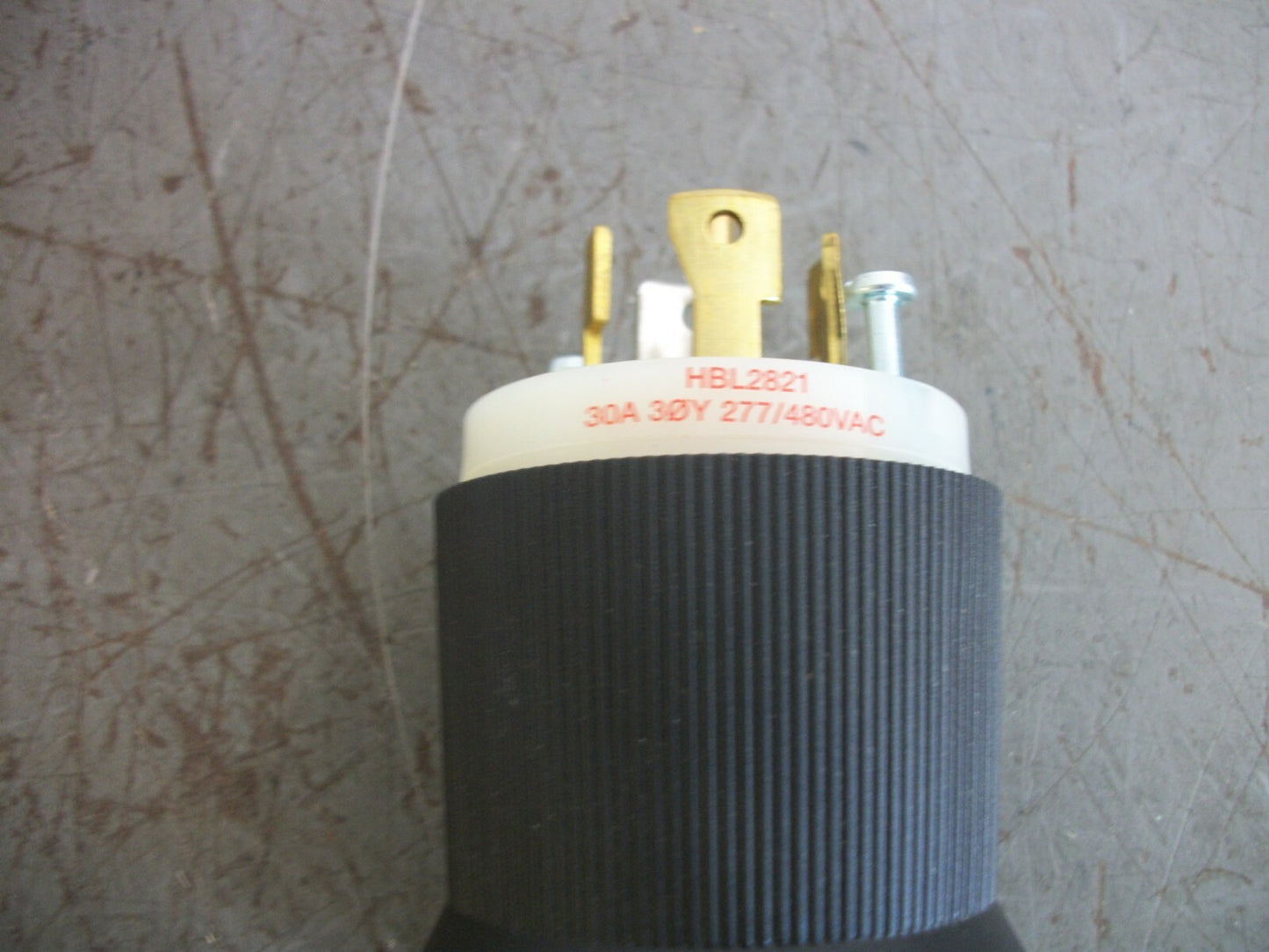 HUBBELL TWIST-LOCK PLUG HBL2821 30AMP 277/480VOLT 3PH 4P 5W GRND NOB