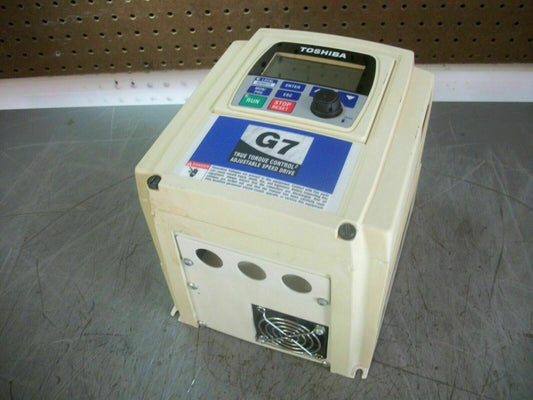 TOSHIBA G7 3HP ADJUSTABLE SPEED DRIVE TRANSISTOR INVERTER VT130G7U2035 230VOLT
