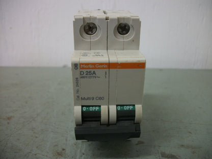 MERLIN GERIN MULTI9 C60 MOTOR CIRCUIT BREAKER MG24526 25AMP 480VOLT 2POLE