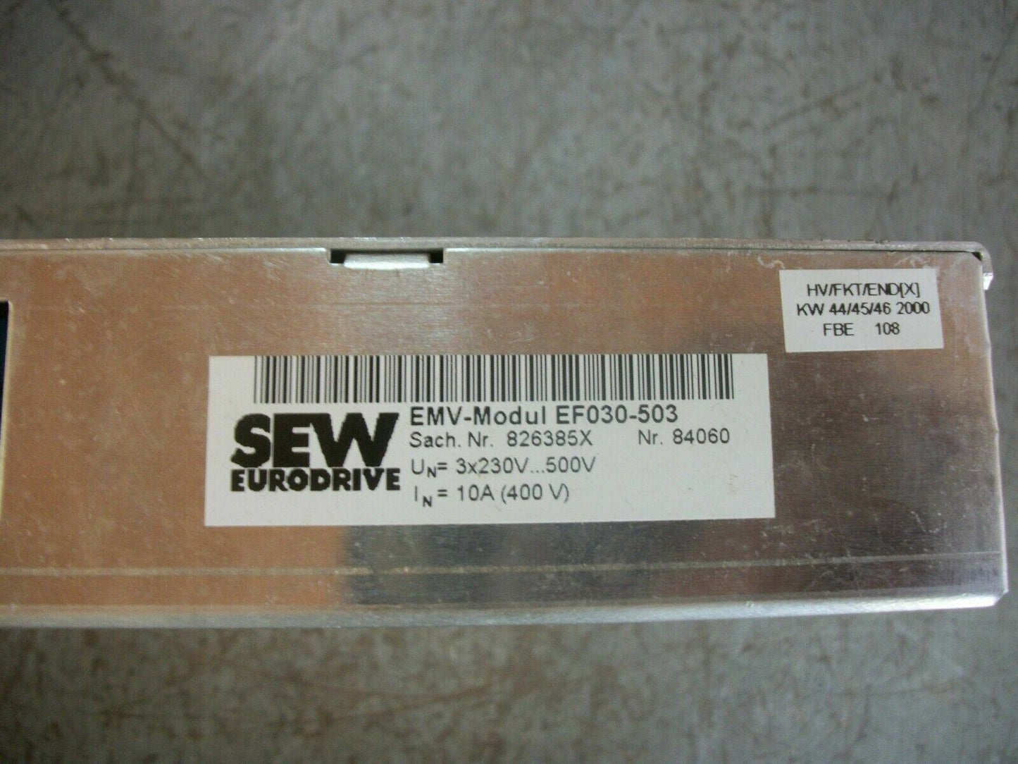 SEW EURODRIVE EMV FILTER MODULE EF030-503 10AMP 400VOLT