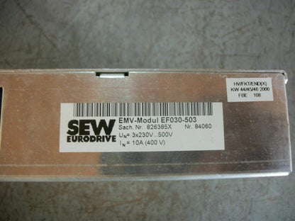 SEW EURODRIVE EMV FILTER MODULE EF030-503 10AMP 400VOLT