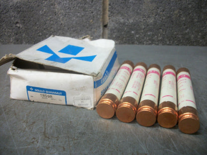 GOULD SHAWMUT BOX OF 5 TRI-ONIC FUSES TRS9R 9AMP 600VOLT NIB