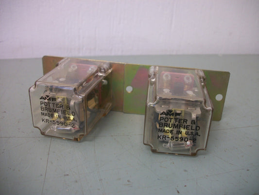 POTTER & BRUMFIELD LOT OF 2 RELAYS KR-5590-2 NOB