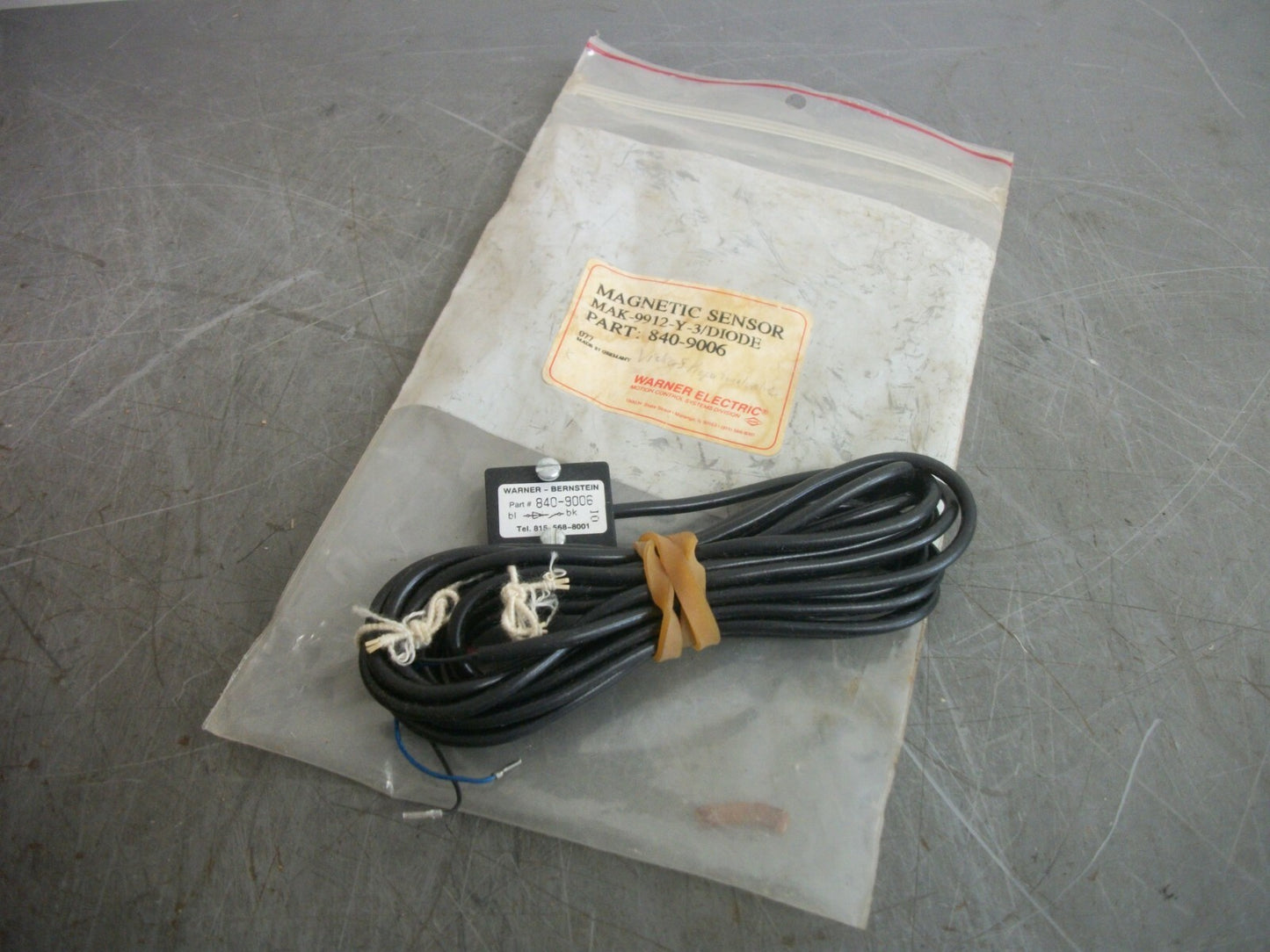 WARNER ELECTRIC MAK-9912-Y-3/DIODE MAGNETIC SENSOR 840-9006 NEW