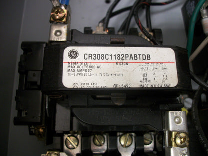 GE STARTER COMBO SIZE 1 CR308C1182PABTDB 120VCOIL 30AMP FUSIBLE