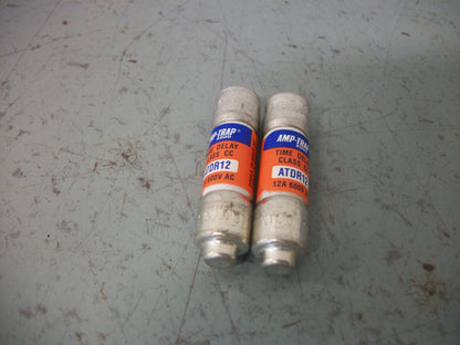 FERRAZ-SHAWMUT LOT OF 2 AMP-TRAP 2000 FUSES ATDR12 12AMP 600VOLT