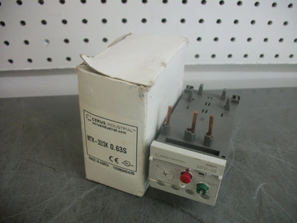 CERUS THERMAL OVERLOAD RELAY MTK-32/3K 0.63S 0.4-0.63AMP NIB