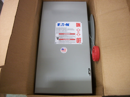 CUTLER-HAMMER DISCONNECT TYPE 1 DH221FGK 30AMP 240VOLT 2POLE FUSIBLE NIB