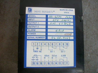 SALVIO BUSQUETS SB-4500 PID CONTROLLER SB-4500 54010