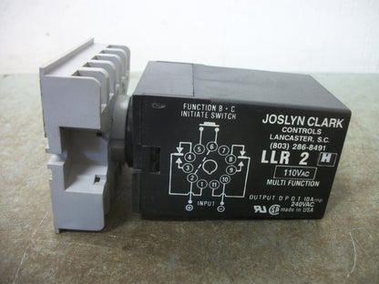 JOSLYN CLARK MULTIFUNCTION TIMER RELAY LLR2 110VAC 10AMP