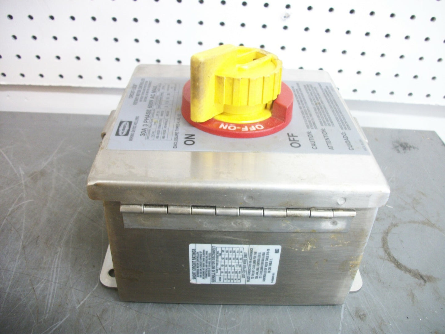 HUBBELL SS CIRCUIT-LOCK ROTARY MOTOR CONTROLLER HBL1 30AMP 600VOLT 3PH 20HP