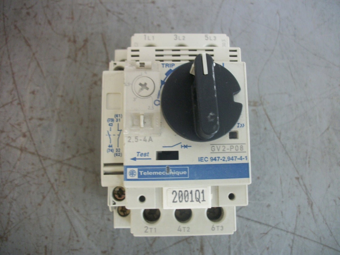 TELEMECANIQUE MOTOR PROTECTOR CIRCUIT BREAKER GV2P08 2.5-4AMP