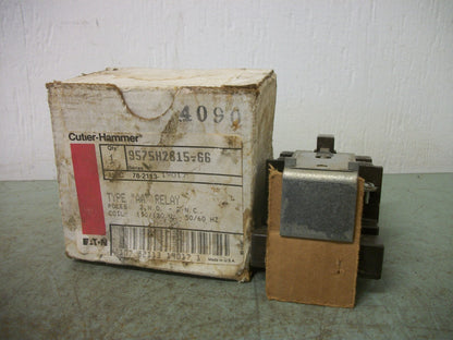 CUTLER-HAMMER TYPE AA RELAY 9575H2615-66 12AMP 120VCOIL 600V 2POLE NIB