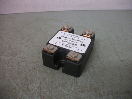 POTTER & BRUMFIELD SOLID STATE RELAY SSR-240A25 120/240VAC 90-280VAC NOB