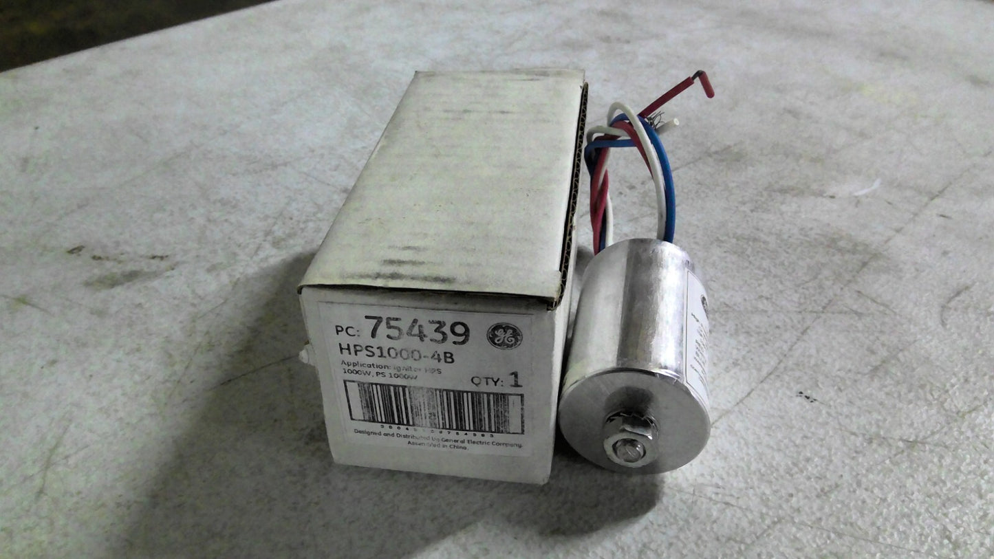 GE 75439 HIGH PRESSURE SODIUM BALLAST STARTER HPS1000-4B 1000W NIB
