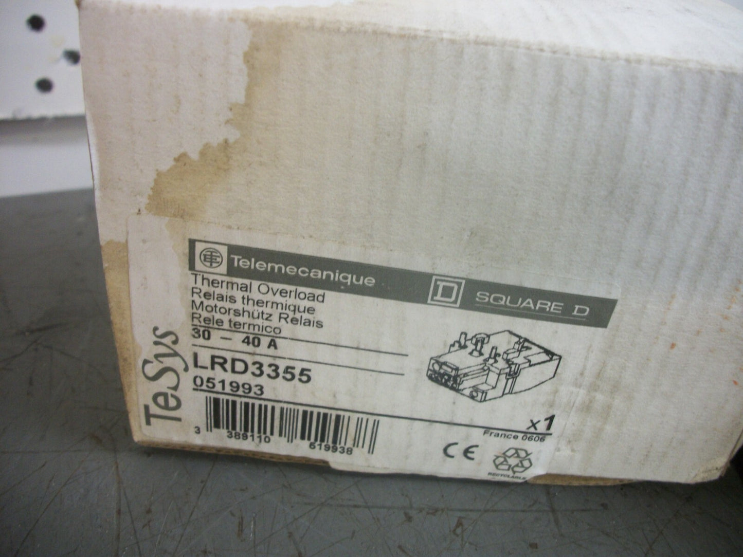 TELEMECANIQUE THERMAL OVERLOAD RELAY LRD3355 LRD3355 30-40AMP NIB