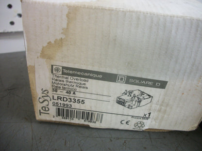 TELEMECANIQUE THERMAL OVERLOAD RELAY LRD3355 LRD3355 30-40AMP NIB