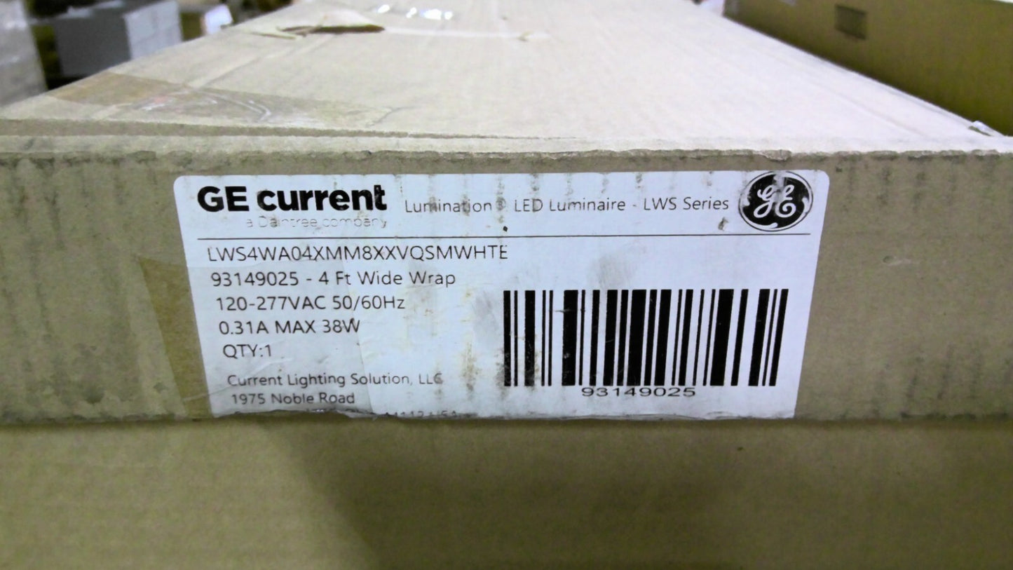 GE 93149025 LWS 4' LED LUMINAIRE LWS4WA04XMM8XXVQSMWHTE NIB