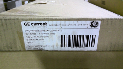 GE 93149025 LWS 4' LED LUMINAIRE LWS4WA04XMM8XXVQSMWHTE NIB