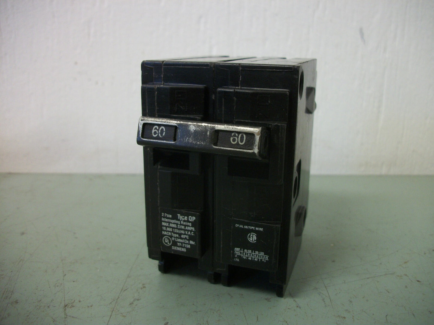 SIEMENS QP CIRCUIT BREAKER Q260 60AMP 240VOLT 2POLE