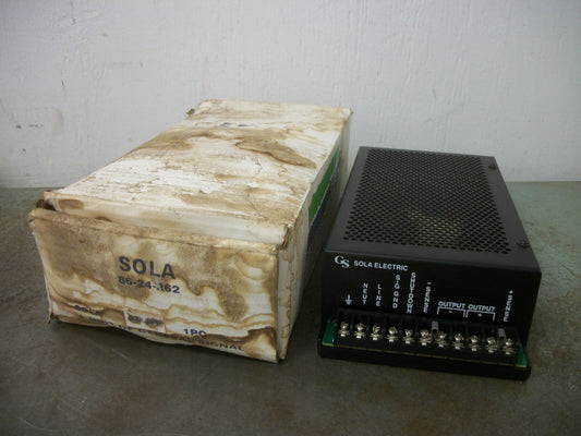 SOLA CUSTOM RECTIFIER POWER SUPPLY 86-24-262 IN 115/230VAC OUT 24VDC 6.2AMP NIB