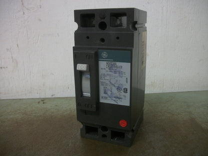 GE TED CIRCUIT BREAKER TED124100 100AMP 480VOLT 2POLE GREEN