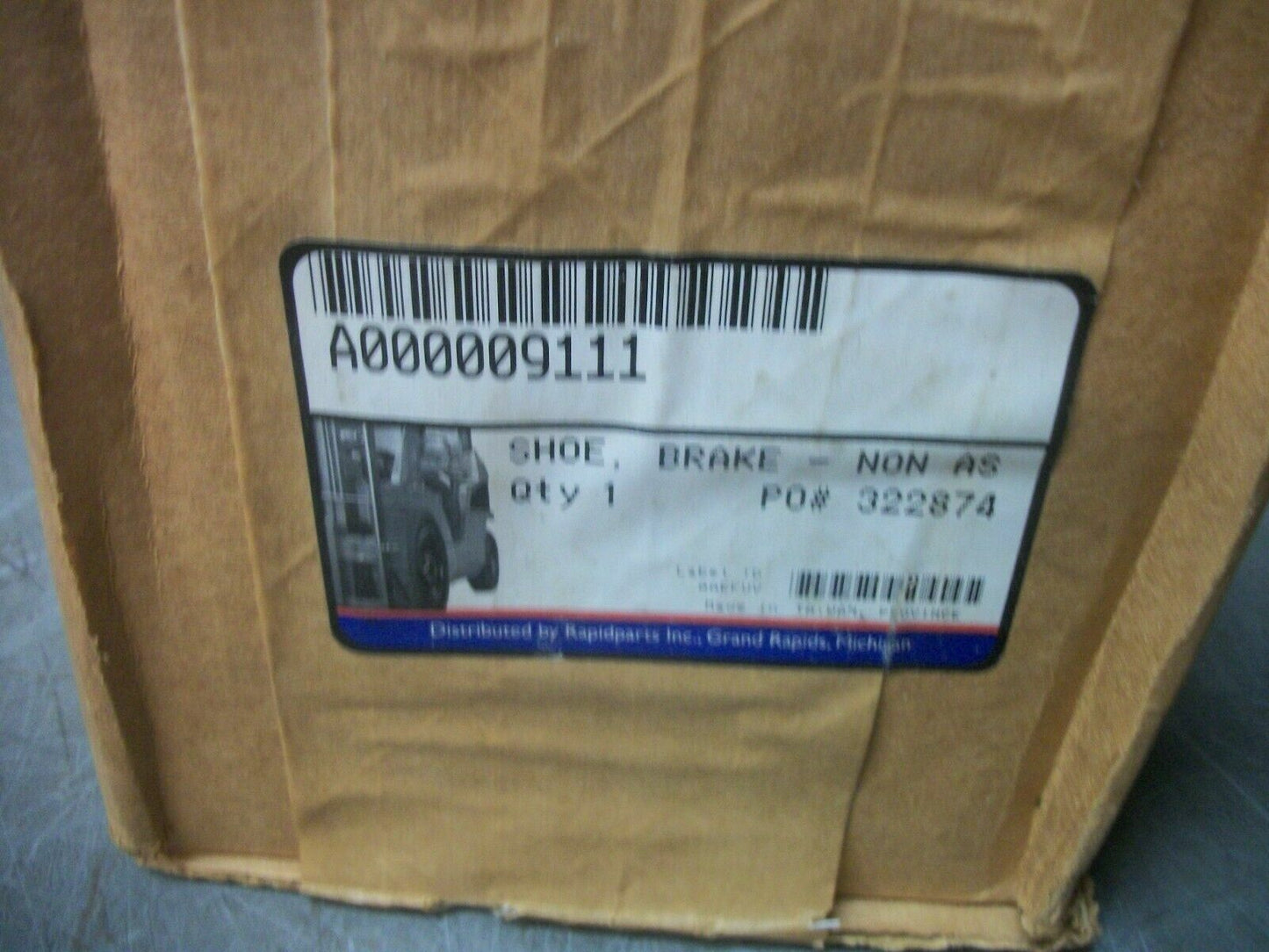 YALE RAPIDPARTS FORK LIFT BRAKE SHOE A000009111 NIB