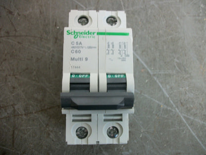 SQUARE D MERLIN GERIN MULTI 9 MINI CIRCUIT BREAKER MG17444 5AMP 480VOLT 2POLE