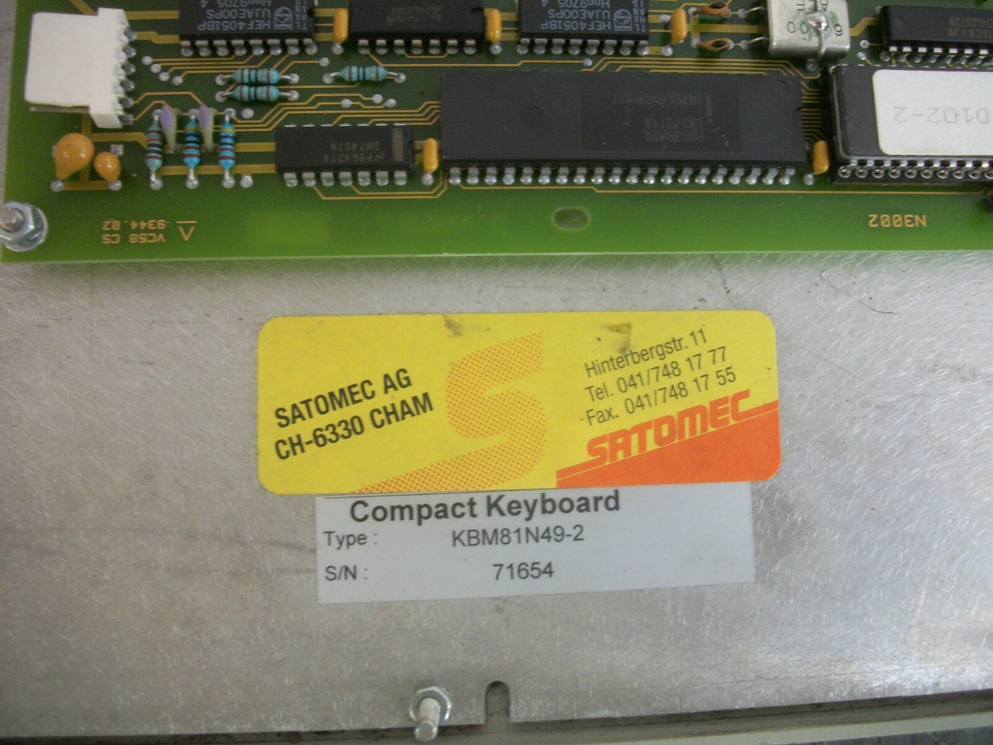 SATOMEC CH-6330 CHAM INDUSTRIAL COMPACT KEYBOARD KBM81N49-2