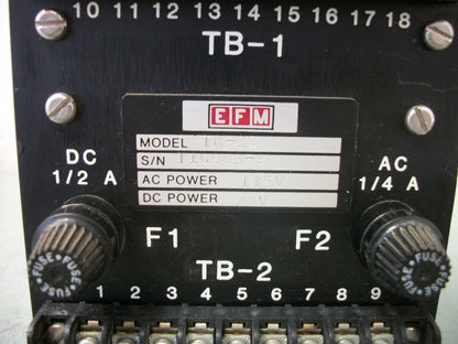 EFM DIGITAL LCD TOTALIZER AND RATE INDICATOR UNIT TR-30 115VAC 24VDC