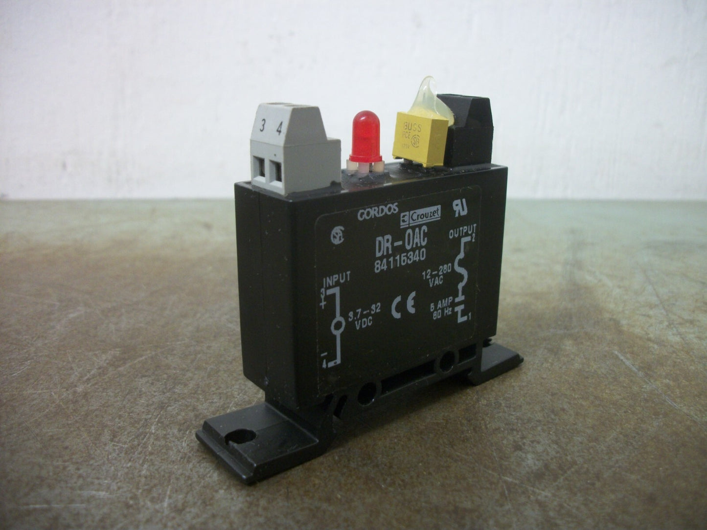 GORDOS CROUZET SOLID STATE RELAY DR-0AC IN 3.7-32VDC OUT 12-280VAC 5AMP NOB