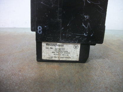 WESTINGHOUSE GC CIRCUIT BREAKER GC3030 30AMP 240VOLT 3POLE