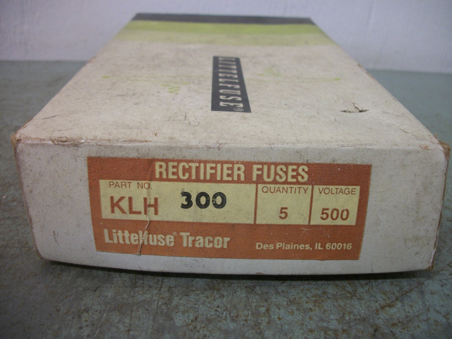 LITTELFUSE RECTIFIER FUSE KLH300 300AMP 500VOLT NOB