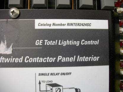 GE 24-RELAY SOFTWIRED CONTACTOR LIGHTING CONTROL PANEL CABINET RINTER2424SC