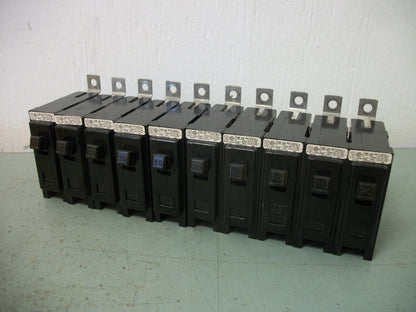 WESTINGHOUSE LOT OF 10 BA CIRCUIT BREAKERS BAB1020 20AMP 240VOLT 1POLE