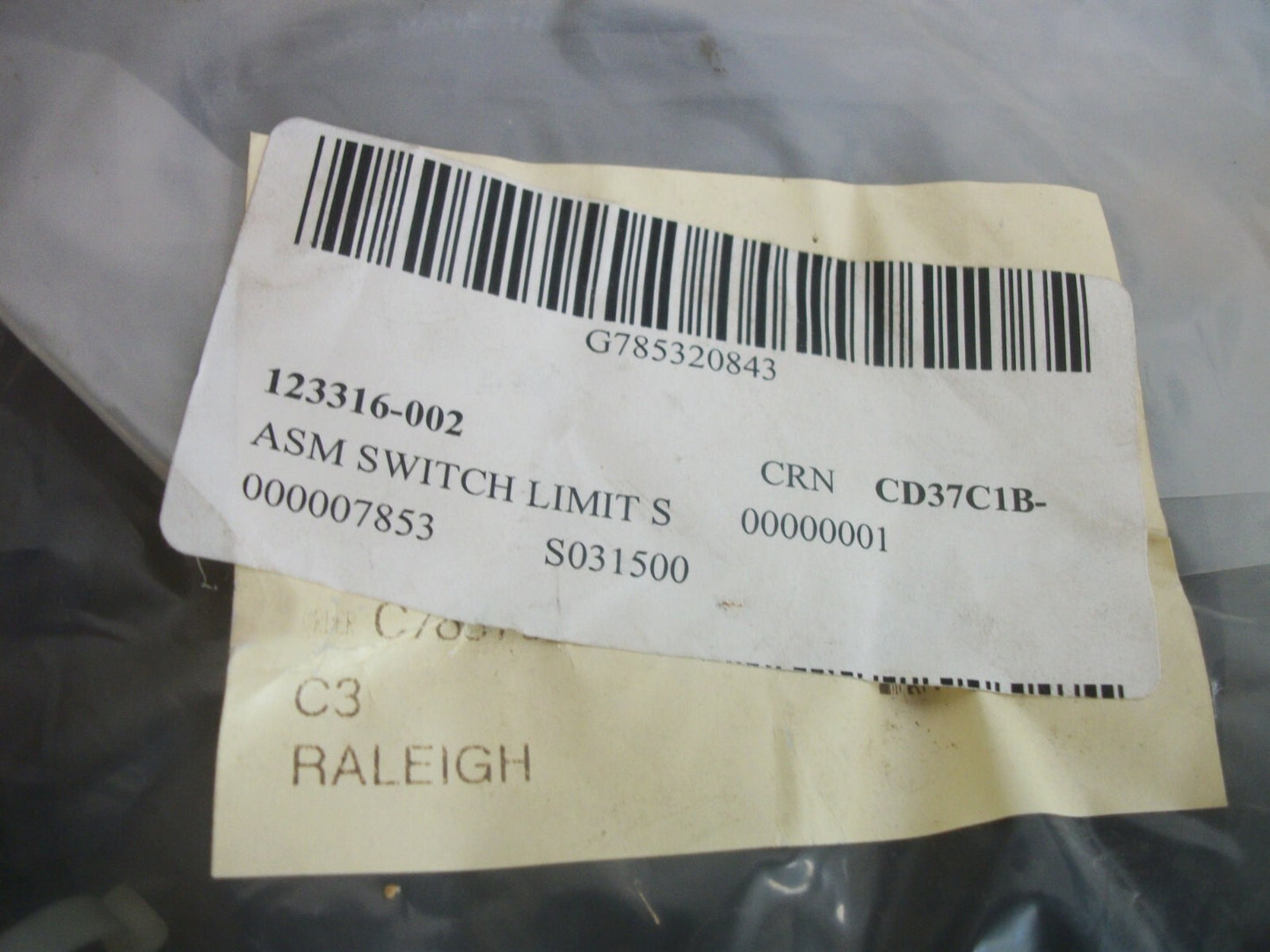 PANASONIC 123316-002 MINI LIMIT SWITCH ASSEMBLY AZ8104 NEW