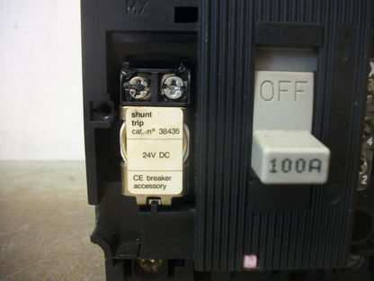 MERLIN GERIN COMPACT CE 104N CIRCUIT BREAKER 38013 100AMP 480VOLT 3POLE