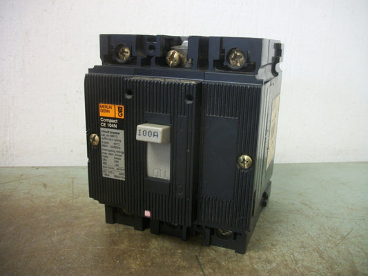 MERLIN GERIN COMPACT CE 104N CIRCUIT BREAKER 38013 100AMP 480VOLT 3POLE