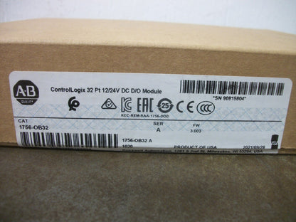 ALLEN-BRADLEY CONTROLLOGIX 32PT 12/24VDC D/O OUTPUT MODULE 1756-OB32 NIB