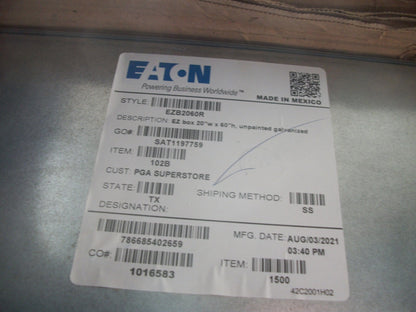 CUTLER-HAMMER PRL1A PANELBOARD 60H X 20W ENCLOSURE ONLY EZB2060R NIB