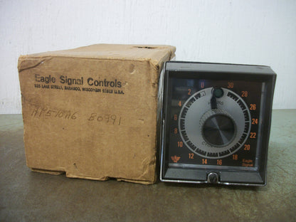 EAGLE SIGNAL HP5 SERIES ANALOG RESET TIMER HP510A6 5SEC-60HOURS 120/240VOLT NIB
