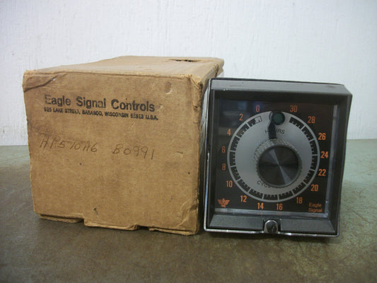 EAGLE SIGNAL HP5 SERIES ANALOG RESET TIMER HP510A6 5SEC-60HOURS 120/240VOLT NIB