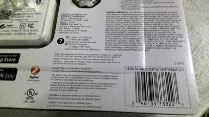 OSRAM LIGHTIFY LED SMART CON LIGHT STARTER KIT LED9.5A19W2/DIM/TW/STARTERKIT/LFY