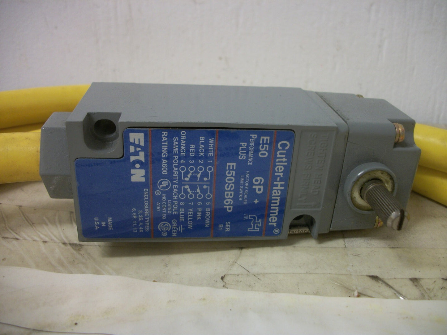 CUTLER-HAMMER E50SB6P PERFORMANCE PLUS LIMIT SWITCH E50BR16P NIB