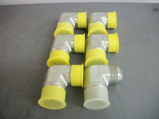 PARKER LOT OF 6 1-5/8" 90 DEG ELBOW CONNECTORS P0-140 NOB