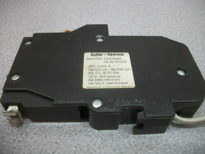 CUTLER-HAMMER GFCI CH CIRCUIT BREAKER CH120GF 20AMP 120VOLT 1POLE