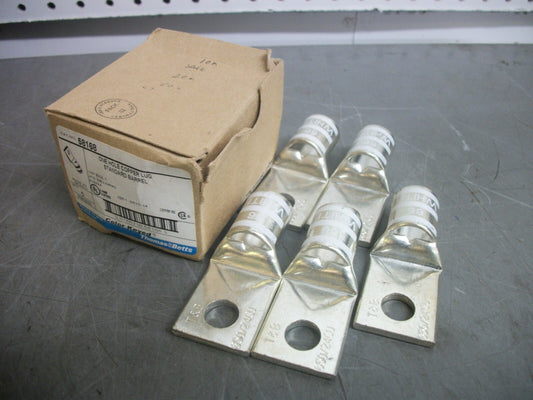 THOMAS & BETTS BOX OF 5 1/2" BOLT 1-HOLE COPPER LUGS 58168 NIB